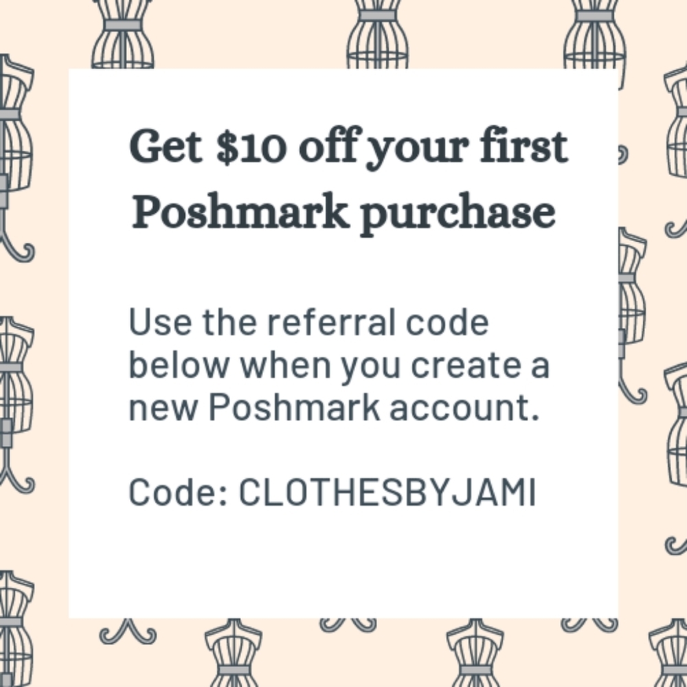 New to Poshmark? Use this code for discount